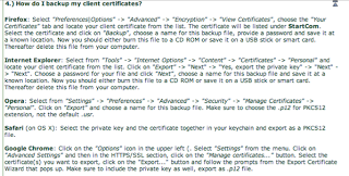 4.) How do I backup my client certificates?